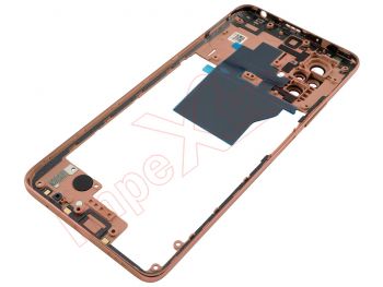 Front / central housing with Gradient bronze frame with cameras lens for Xiaomi Redmi Note 10 Pro, M2101K6G, M2101K6R